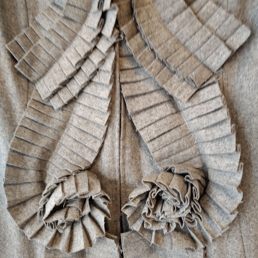 Ryu Gray Wool Ruffled Jacket - Picture 2 of 7